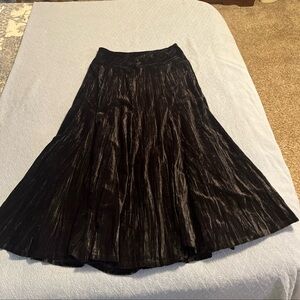Karen Kane Black Velvet  Skirt  Large Pleated USA Goth Dark Fairy Whimsigoth Y2K